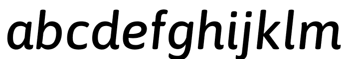 Asap Medium Italic Font LOWERCASE