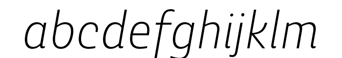 Ashemore Cond Light Italic Font LOWERCASE