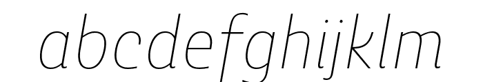 Ashemore Norm Thin Italic Font LOWERCASE