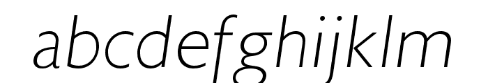 Astoria Sans Extra Light Italic Font LOWERCASE