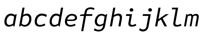 Attribute Mono Italic Font LOWERCASE