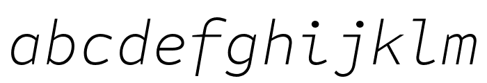 Attribute Mono Xlight Italic Font LOWERCASE