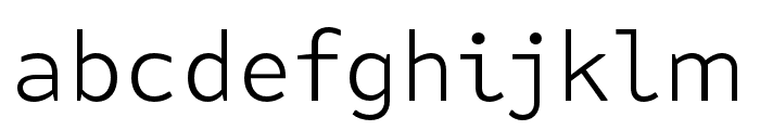 Attribute Text Light Font LOWERCASE