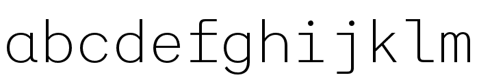 Auger Mono Light Font LOWERCASE