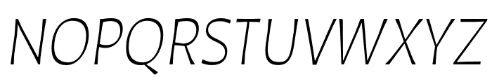 Auster ExtraLight Italic Font UPPERCASE