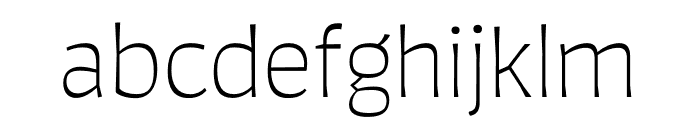 Auster ExtraLight Font LOWERCASE