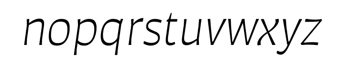 Auster Light Italic Font LOWERCASE