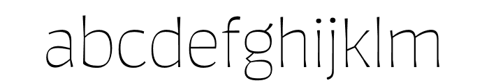 Auster Thin Font LOWERCASE