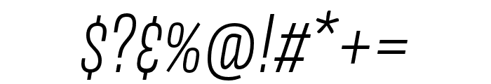 Avory I PE Extralight Italic Font OTHER CHARS