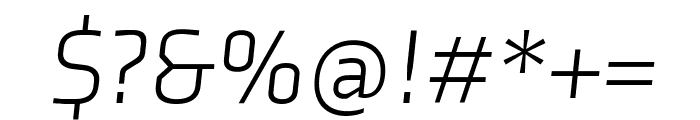 Axia Light Italic Font OTHER CHARS