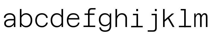 Azeret Mono ExtraLight Font LOWERCASE