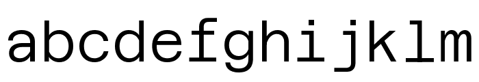 Azeret Mono Light Font LOWERCASE