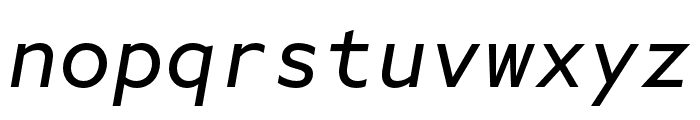 Azo Mono Italic Font LOWERCASE