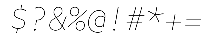 Azo Mono Thin Italic Font OTHER CHARS