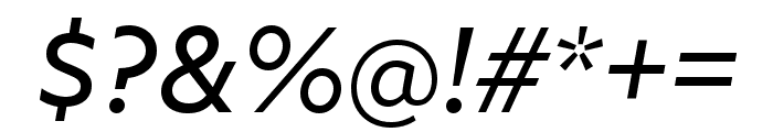 Azo Sans Italic Font OTHER CHARS