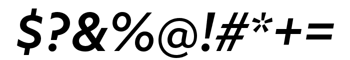 Azo Sans Medium Italic Font OTHER CHARS