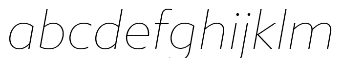 Azo Sans Thin Italic Font LOWERCASE
