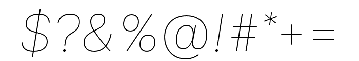 Ballinger Thin Italic Font OTHER CHARS