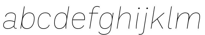 Ballinger Thin Italic Font LOWERCASE