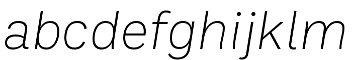 Ballinger X Light Italic Font LOWERCASE