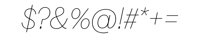 Balto Thin Italic Font OTHER CHARS