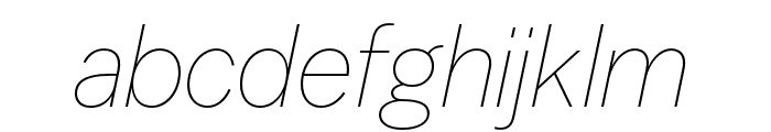 Balto Thin Italic Font LOWERCASE