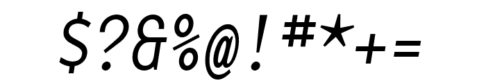 Base Mono Narrow OT Thin Italic Font OTHER CHARS