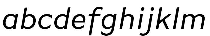 Basic Gothic Pro Book Italic Font LOWERCASE