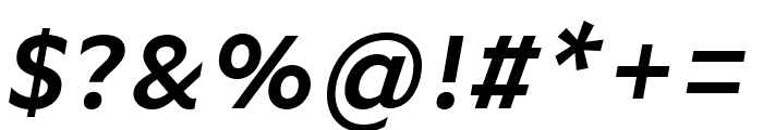Basic Gothic Pro Demibold Italic Font OTHER CHARS