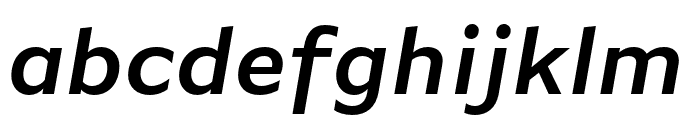 Basic Gothic Pro Demibold Italic Font LOWERCASE
