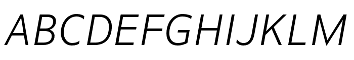 Basic Gothic Pro Light Italic Font UPPERCASE