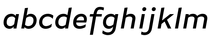 Basic Gothic Pro Medium Italic Font LOWERCASE