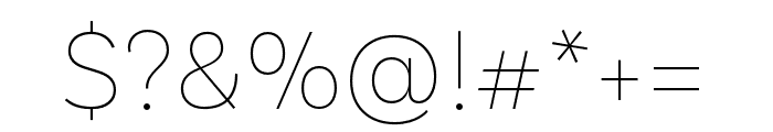 Basic Sans Thin Font OTHER CHARS