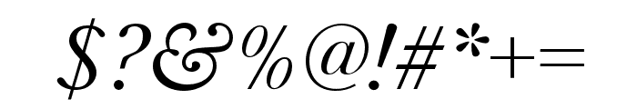 Baskerville URW Extra Narrow Regular Oblique Font OTHER CHARS