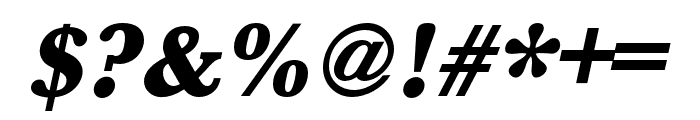 Baskerville URW Extra Wide Ultra Bold Oblique Font OTHER CHARS