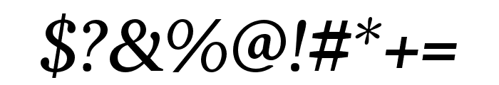 Battlefin Italic Font OTHER CHARS