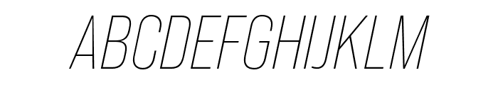Bebas Neue Pro Expanded Light Italic Font UPPERCASE