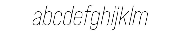 Bebas Neue Pro Expanded Light Italic Font LOWERCASE