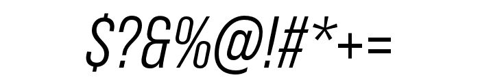 Bebas Neue Pro Expanded Middle Italic Font OTHER CHARS