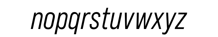 Bebas Neue Pro Expanded Middle Italic Font LOWERCASE