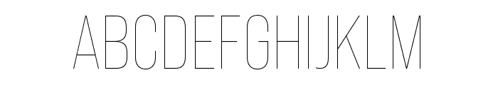Bebas Neue Pro Expanded Thin Italic Font UPPERCASE