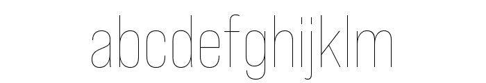 Bebas Neue Pro Expanded Thin Italic Font LOWERCASE