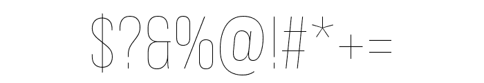 Bebas Neue Pro Thin Italic Font OTHER CHARS