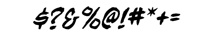 Beelzebrush BB Italic Font OTHER CHARS