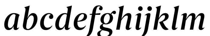 Begum Medium Italic Font LOWERCASE