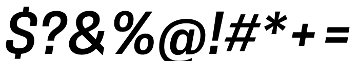 Belarius Sans Narrow Semibold Oblique Font OTHER CHARS