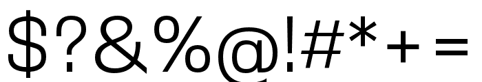 Belarius Sans Wide Light Font OTHER CHARS