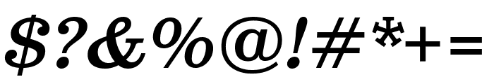 Belizio MediumItalic Font OTHER CHARS