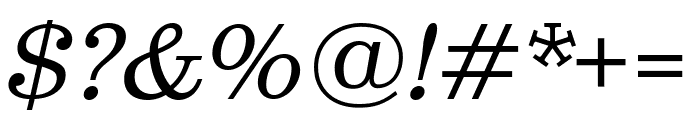Belizio RegularItalic Font OTHER CHARS