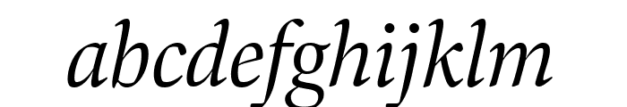 Bennet Display Condensed Light Italic Font LOWERCASE